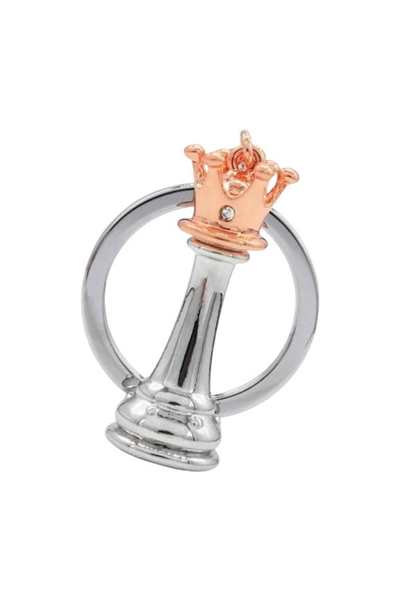 Keychain,Chess Keyring,Elegant International Queen King Chessman 3D Keychain Handmade Key Chain