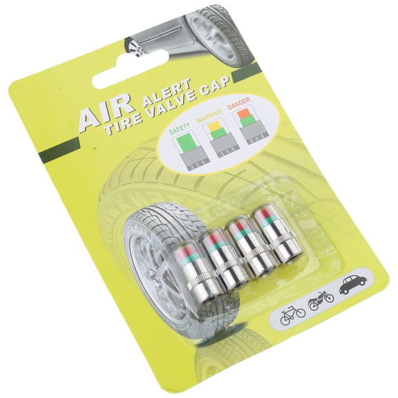 BIBABLYKE Leak Proof Tire Pressure Valves Caps Detection With Digital Display Gauge Indicator Alerts Fit for Car Safety Monitoring