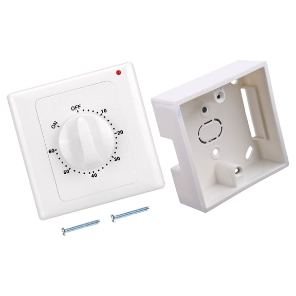 BIBABLYKE Mechanical Countdown Timer Switches Light Switches Socket Countdown Timer Control Interruptor for Bathroom Fan, Light