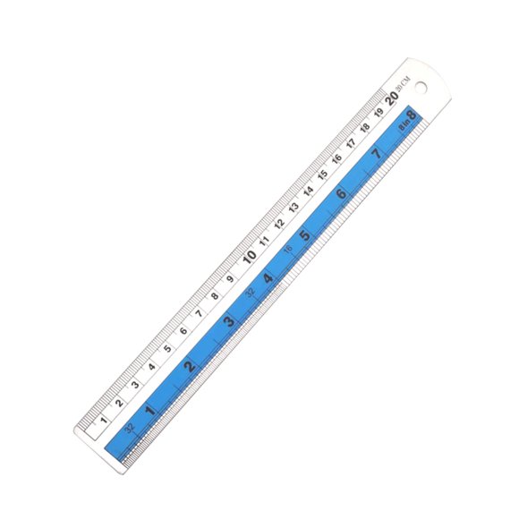 BIBABLYKE Metal Straight Edges Ruler Precise Measuring Tool for DIY Crafting Cutting, Double Side Imperials and Metric Ruler