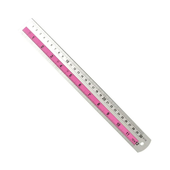 BIBABLYKE Metal Straight Edges Ruler Precise Measuring Tool for DIY Crafting Cutting, Double Side Imperials and Metric Ruler