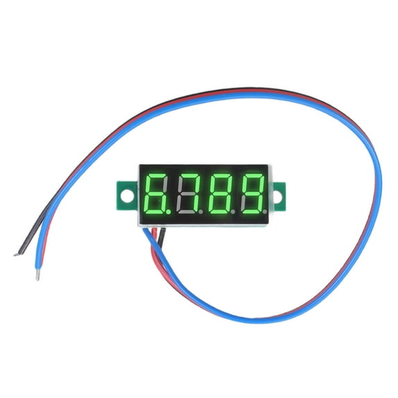 BIBABLYKE High Precise Digital Voltmeter LED Display DC0-100V Ranges Voltage Tester Panel Meter 3Wire 0.36Inch Digital Tube