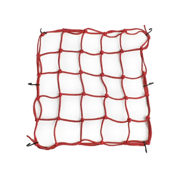 BIBABLYKE Motorcycle Reflective Cargo Net 16"x16" Bungee Cargo Net Stretchable Luggage Thicken Netting FuelTank Helmets Mesh