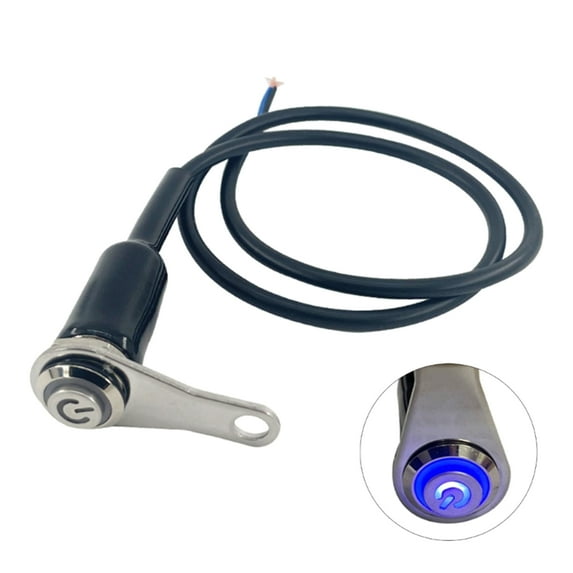 BIBABLYKE MotorcyclesHandlebar Self-lock Button Aluminum Alloy for Horn Engine Power Start Switches Waterproof Durable