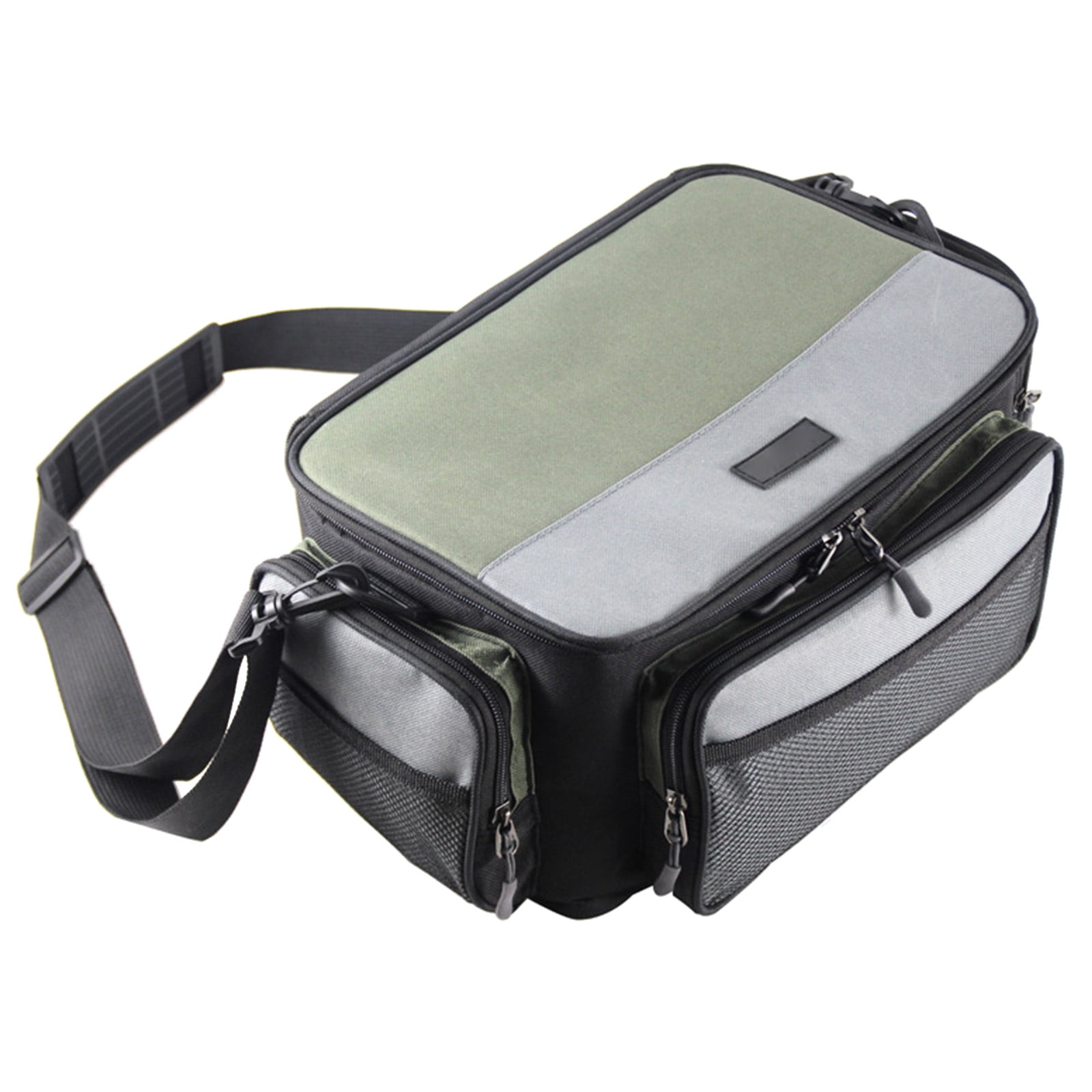 BIBABLYKE Multiple Pocket Fishing Gear Carrying Bag Portable Outdoor Fishing Tackle Bag Waterproofs Shoulders Crossbody Bag
