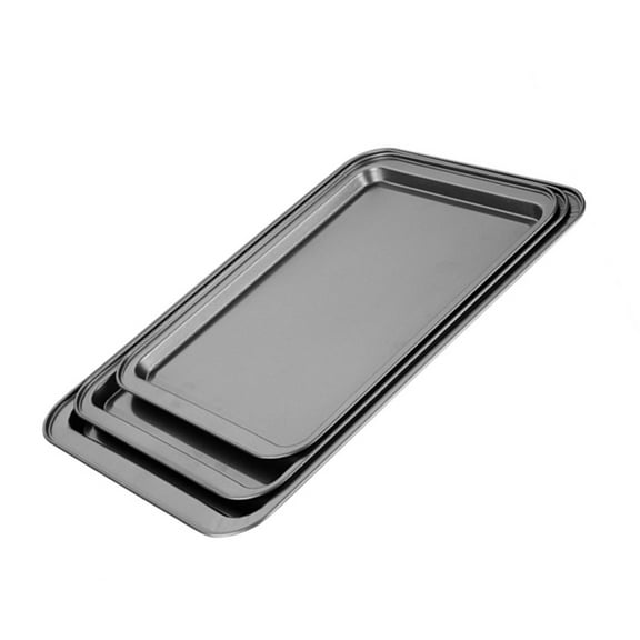 BIBABLYKE Nonstick Pizza and Chip Tray for Functional Baking Portable Carbon Steel Oven Sheet Easy to Use Rectangular Tray