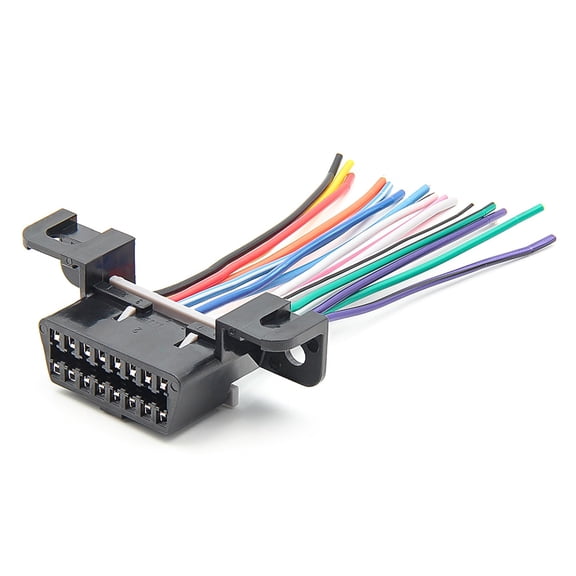 BIBABLYKE OBDII J1962F OBD2 16 Pin Female Connector Dashboard Port Open Tinned Wire Pigtail Full Cable Harness 3.9''