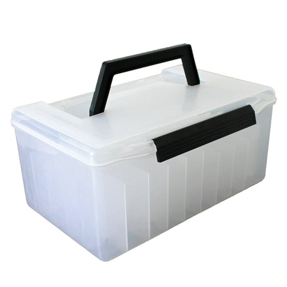 BIBABLYKE Outdoor Fishing Box 52 Grid Plastic Fishing Tackle Box Squid Jig Hard Lures Tool Case Artificial Baits Storage Box