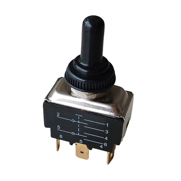 BIBABLYKE PVC Toggle Switches HY29D 6 Pin 3 Position Switches Triple Position 6 Pin Button Switches for Electrical Circuit Control