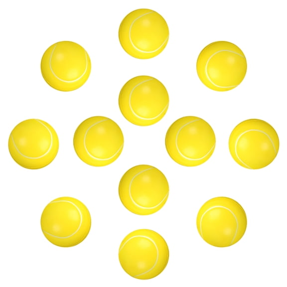 BIBABLYKE Pack Of 12 Soft Sponge Foam Tennis Globe Small High Bounces for Indoor Outdoor Play, Safe for Kids Foam Tennis Globe