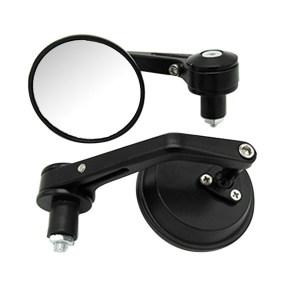 BIBABLYKE Professional Motorcycle Round Bar End Mirrors Motorcycle Rear View Side Mirror for 7/8" Handlebar Quick Installation