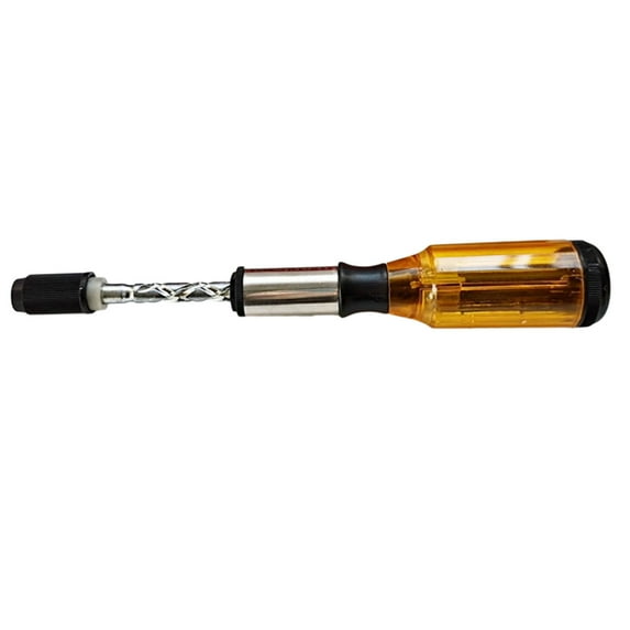 BIBABLYKE Push-Pull Ratchet Screwdriver, Semi-automatic Adjustment Spirals Ratchet Screwdriver with 5Pcs Replaceable Bit