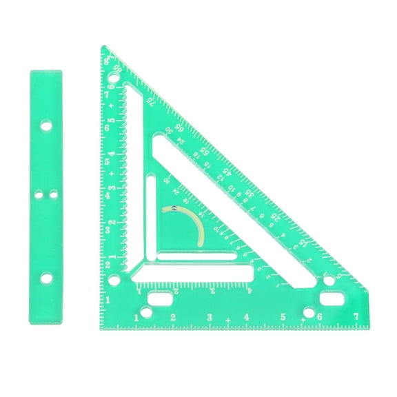 BIBABLYKE Rafter Square with Bubble Jig Block Plastic Positioning Ruler Rafter Square Tool Carpentry Square Tool