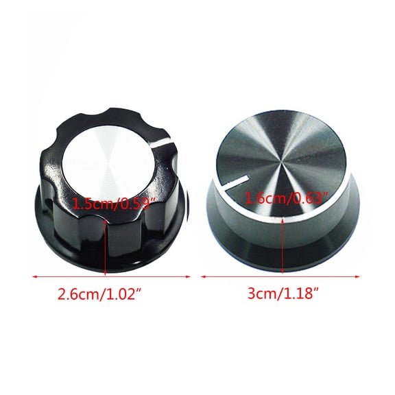 BIBABLYKE Rotary Control Potentiometer Knob Adjustable Rotate Button Control Knob Electronic Component Durable