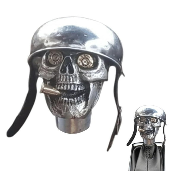 BIBABLYKE Skull Soldier Gear Shifter Knob Lever Handle Skeleton Style with Realistic Detailing for Manual Automatic Transmissions