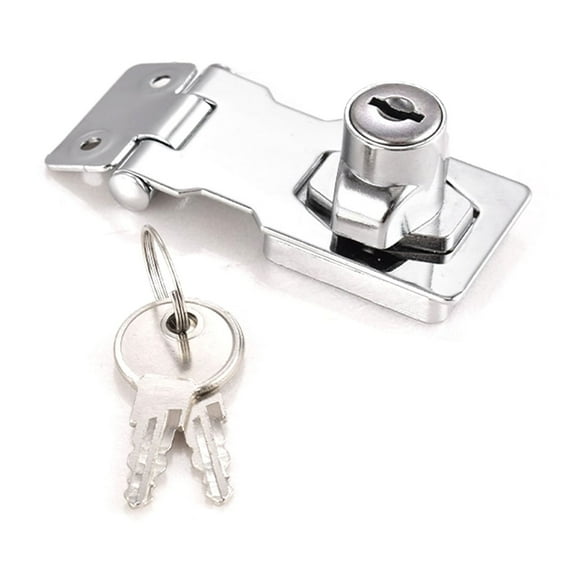 BIBABLYKE Small Hasp & Handle Metal Lock Hasp Door Buckle Security Door Clasp Knob Shed Locks for Cabinets Cupboard Drawer Gate