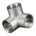 thumbnail image 1 of BIBABLYKE Stainless Steel Tube Pipe Fittings Y Shaped Tees 45 Degree Oblique Joint for Gas Water Systems Kitchen Garden Irrigation, 1 of 7