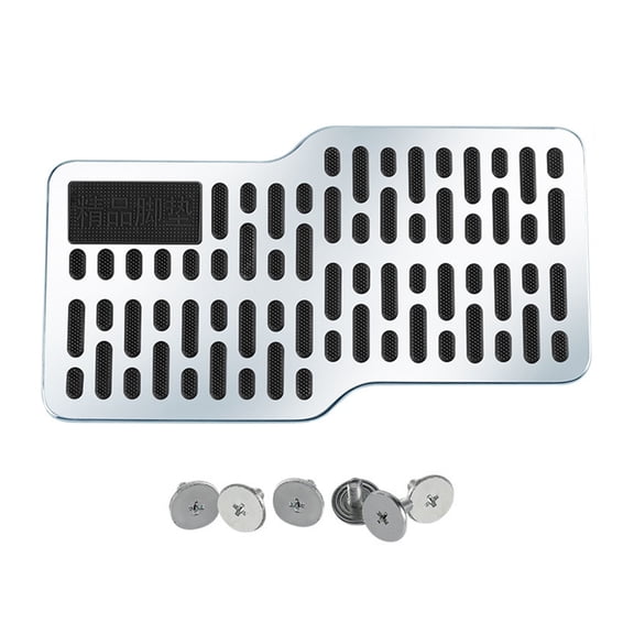 BIBABLYKE Steel Car Pedals Anti Slip Footrest Easy Installation Pedal Interior Upgrades for Enhances Driving Safety & Interior