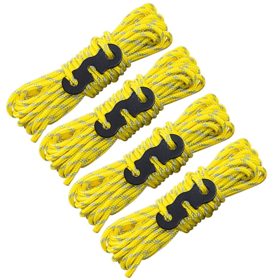 BIBABLYKE Tent Guide Rope for Awning Camping Reflective Tent Guy Rope Guy Rope, 3mm Tent Guy Line 13ft Reflective Cord Guy Line