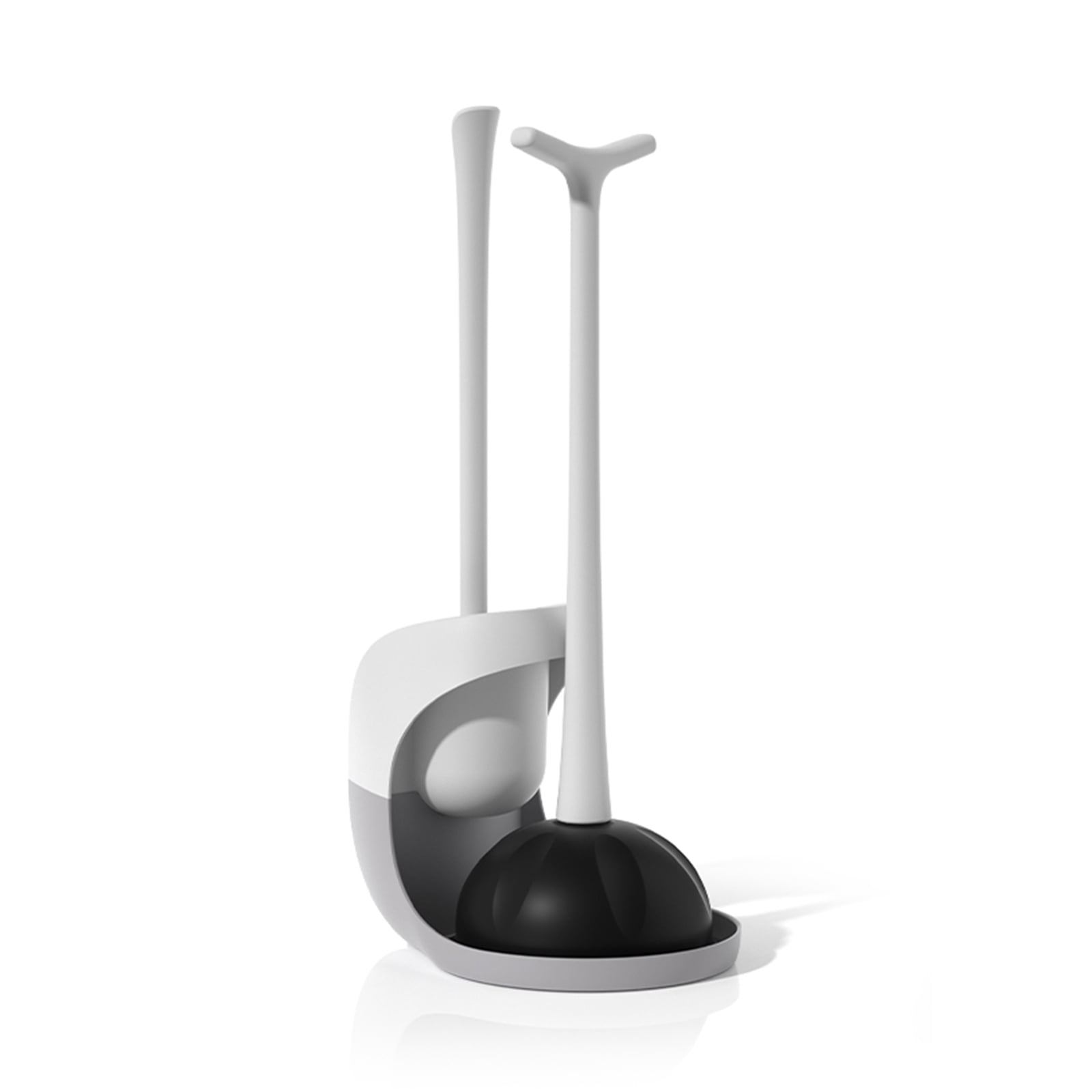 BIBABLYKE Toilet Plunger and Toilet Bowl Brush Combo No Dead Corner Cleaning Brush with Holder Bathroom Toilet Cleaning Tools