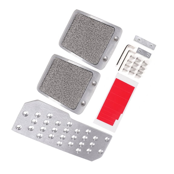 BIBABLYKE Transmission Aluminum Car Pedals Foot Rest Accelerator Footboard Throttle Brakeclutch for Enhancing Driving Comfortable