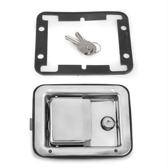 BIBABLYKE Truck Tool Box Latches Replacement Stainless Steel Toolbox Paddles Lock Handle with Key for Truck, Trailer