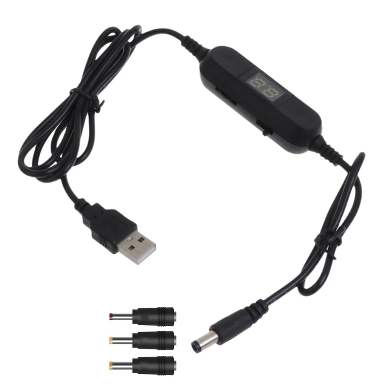 USB-Spannungskabel Einstellbar — Von 1,5 V Bis 12 V, Mit Display