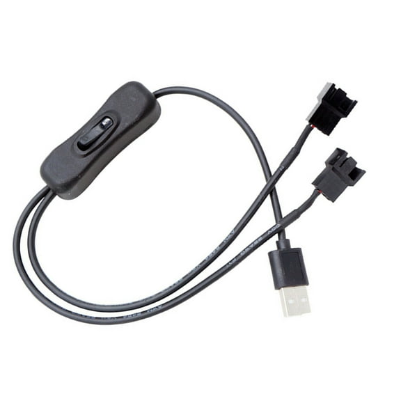 BIBABLYKE USB To 4Pin PC Fan Power Adapter Cable, 12V Output For Computer Cooling Fans, PVC Insulated