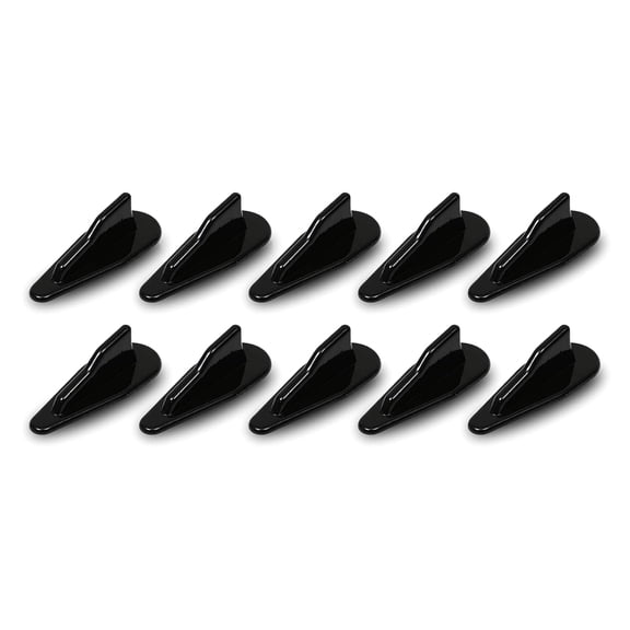 BIBABLYKE Upgraded Fish Fin Spoiler 10Pcs Universal Black Color Car Roof Fish Fin Spoiler Wing set Generators for Vehicle