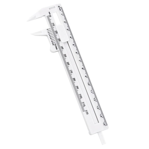 BIBABLYKE Vernier Caliper Micrometer 0-120mm 0-150mm Plastic Double Scale for Jewelry Diameter Measurement Measuring Instrument