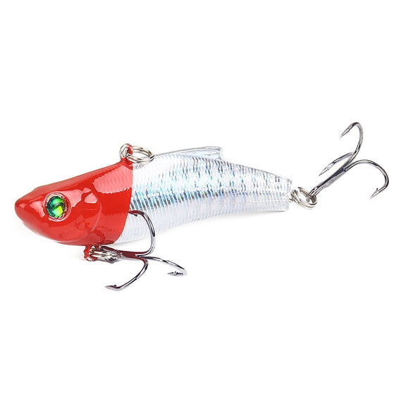 BIBABLYKE Winter Ice Fishing Lures Sinking Artificial Vibration Hard Baits Crankbait Treble Hooks Tackle for Saltwater Freshwater