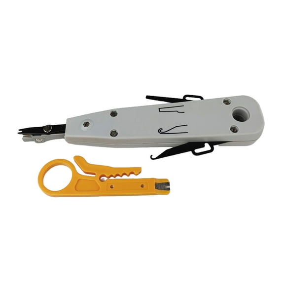 BIBABLYKE Wire Stripping Stripper RJ11 RJ45 Telecoms Phone Wire Cable Punch Down Networking Tool Kit Crimping Tool Ergonomic Handle