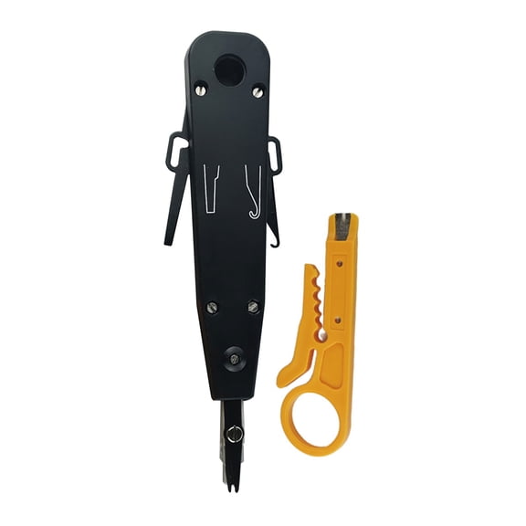 BIBABLYKE Wire Stripping Stripper RJ11 RJ45 Telecoms Phone Wire Cable Punch Down Networking Tool Kit Crimping Tool Ergonomic Handle