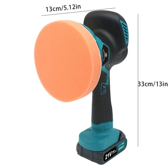 BIBEARBIBEAR Cordless Car Buffer Polisher, 6 Inch Dual Action Polisher Kit With 2pcs 21V 2.0Ah Rechargeable Battery, 6 Variable Speed 5500RPM Car Buffer Polisher For Car Detailing, Polishing, Waxin