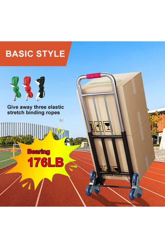 Sports Equipment Cart, 330LBS Heavy Duty Folding Gear Carrier with Adjustable Height & 3 Straps, Rust-Resistant Steel Frame, Easy Transport for Balls & Sports Gear