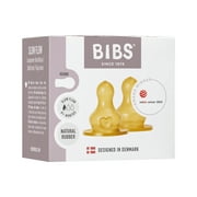 BIBS Baby Bottle Nipple Round Latex, Slow Flow, 2 Pack