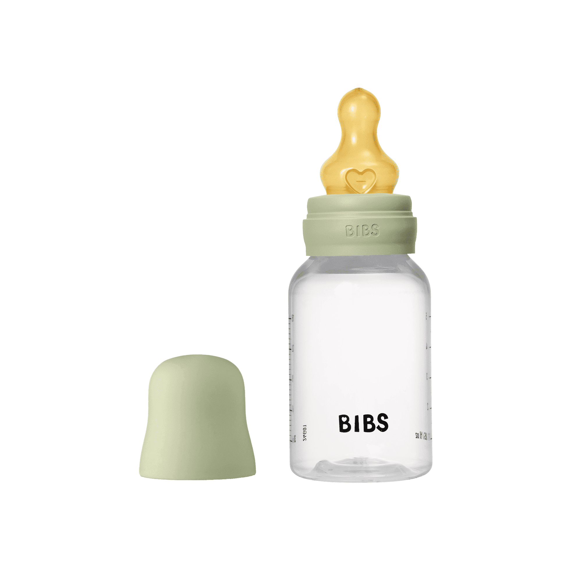 BIBS Baby Bottle with Slow Flow Latex Nipple, Sage, 5 oz, 1 Each