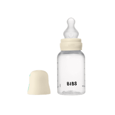 BIBS Baby Bottle with Slow Flow Silicone Nipple, Ivory, 5 oz, 1 Each