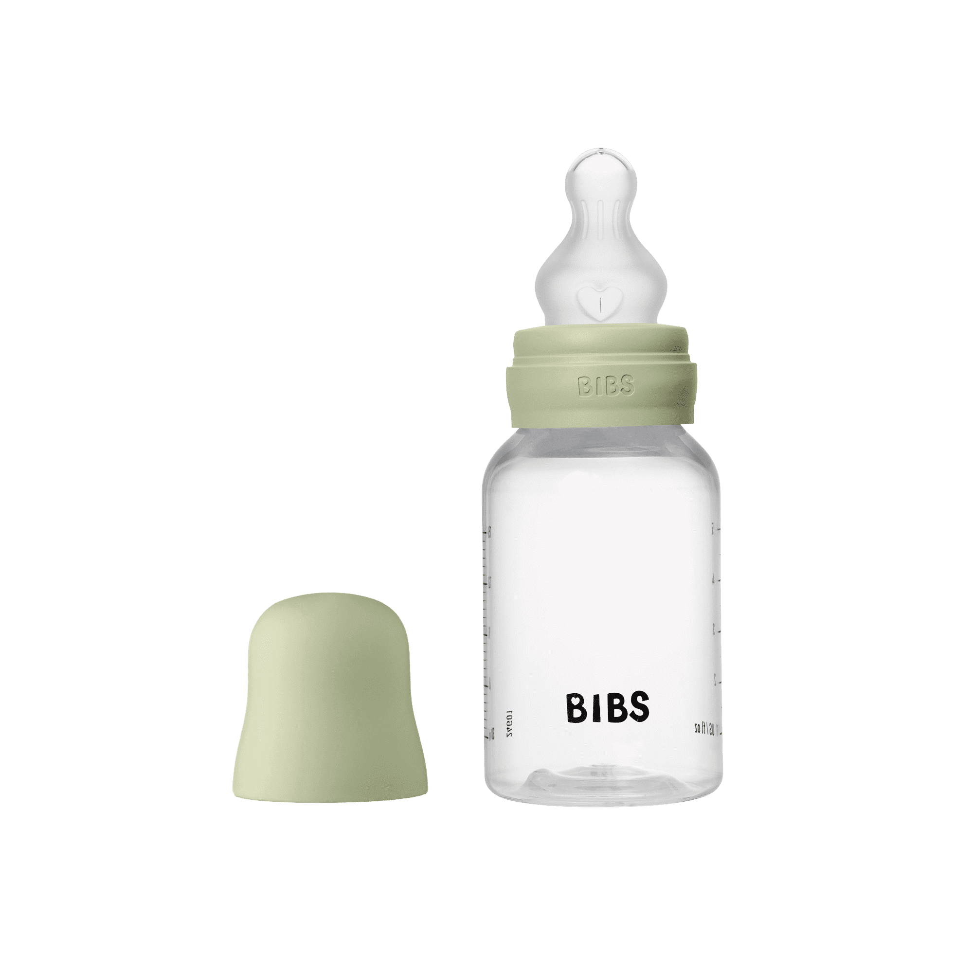BIBS Baby Bottle with Slow Flow Silicone Nipple, Sage, 5 oz, 1 Each