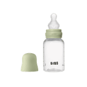 BIBS Baby Bottle with Slow Flow Silicone Nipple, Sage, 5 oz, 1 Each