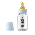 thumbnail image 1 of BIBS Baby Glass Bottle with Slow Flow Latex Nipple, Baby Blue, 4oz, 1 Count Each, 1 of 9