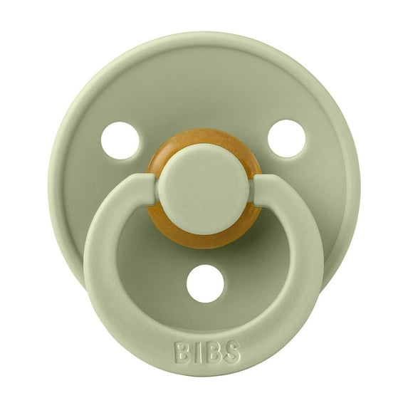 BIBS Colour, Natural Rubber Latex Pacifier Size 1, 0-6 Months, Sage, Gender-Neutral, 1 Count