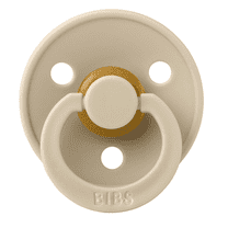 BIBS Colour, Natural Rubber Latex Pacifier Size 1, 0-6 Months, Vanilla, Gender-Neutral, 1 Count