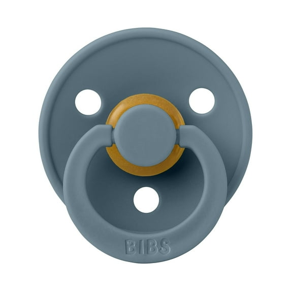 BIBS Colour, Natural Rubber Latex Pacifier Size 2, 6-18 Months, Petrol Blue, Gender-Neutral, 1 Count, Infant