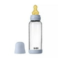 thumbnail image 1 of BIBS Glass Baby Bottle with Medium Flow Latex Nipple, 8 oz, Baby Blue, 1 Each, 1 of 6