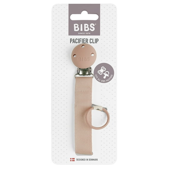 BIBS Pacifier Clip, Ribbon Blush, Infant, 1 Count