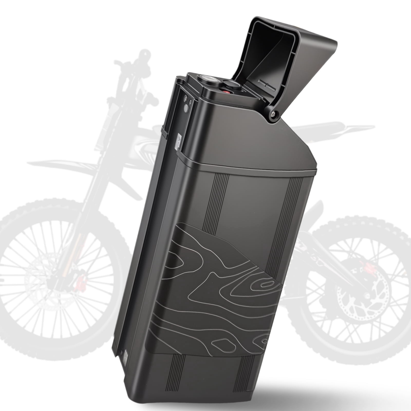 BIBUFF 72V 30Ah  Detachable Lithium Replacement Battery for  Electric Dirt Bike, UL2271 Certified BMS Multi-Protectionwith 84V 5A Fast Charger, IPX6 Waterproof, SafeLock Anti-Theft Lock
