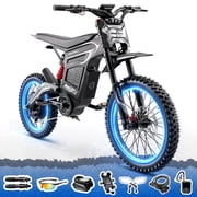 BIBUFF GT600 Electric Dirt Bike for Adults, 7500W Peak Motor 55MPH, 72V 30Ah Battery 80+ Miles Range, Full Suspension Hydraulic Brakes, 19/17 Tires,  Off-Road e-Motorcycle UL2849
