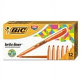 thumbnail image 1 of BIC-2PK Brite Liner Highlighter, Fluorescent Orange Ink, Chisel Tip, Orange/Black Barrel, Dozen, 1 of 1