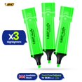 thumbnail image 1 of BIC 3x Marking Highlighter Flat Marker Neon Green Modular Tip for Precise Highlighting, 1 of 8